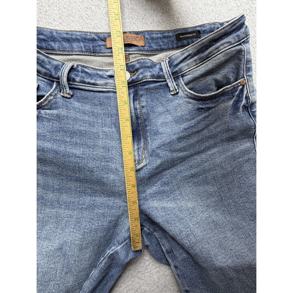 Judy Blue Boyfriend Jeans Womens 15/32 Blue Medium Wash Mid Rise Stretch Denim - Picture 4 of 11